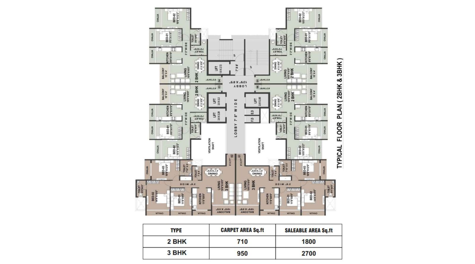 Kedarnath-The-Nirvana-Typical-Floor-Plan